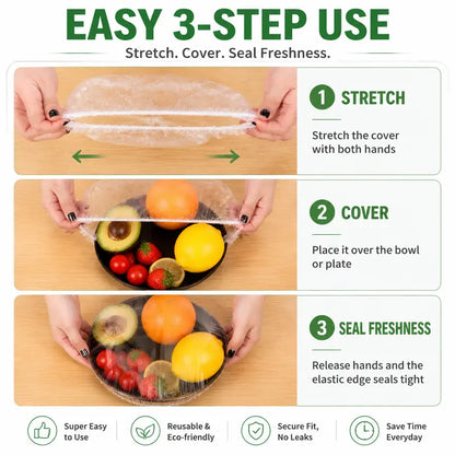 🔥Last Day 49% 100 Off Pcs Disposable Stretch Food Covers for Bowls & Plates