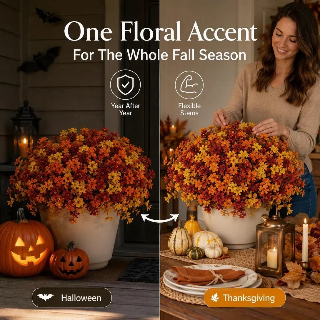 🎁 Last Day 50% OFF - Fall Artificial Flowers For Halloween & Autumn Decor