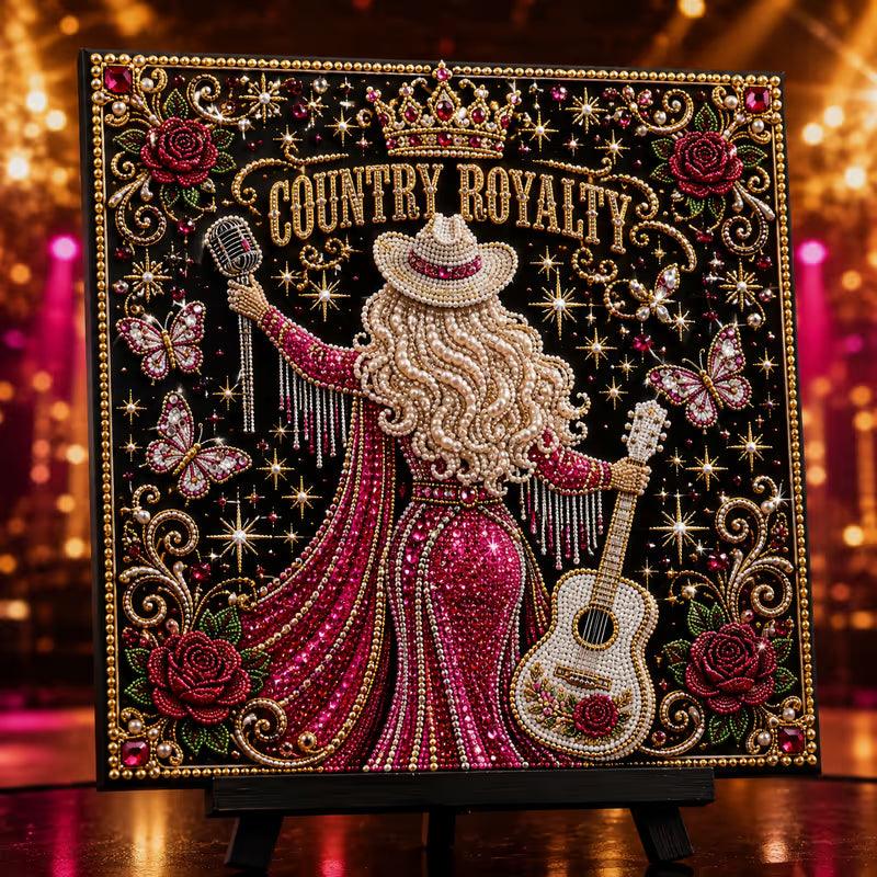🎤 Premium 3D Pearl Dolly Country Music Tribute Art Kit