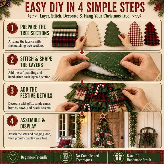 DIY Christmas Tree Door Hanging Kit