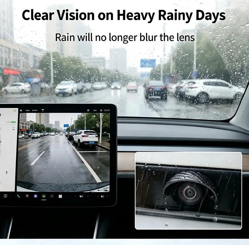 4pcs Car Rear‑View Camera Rain Shield