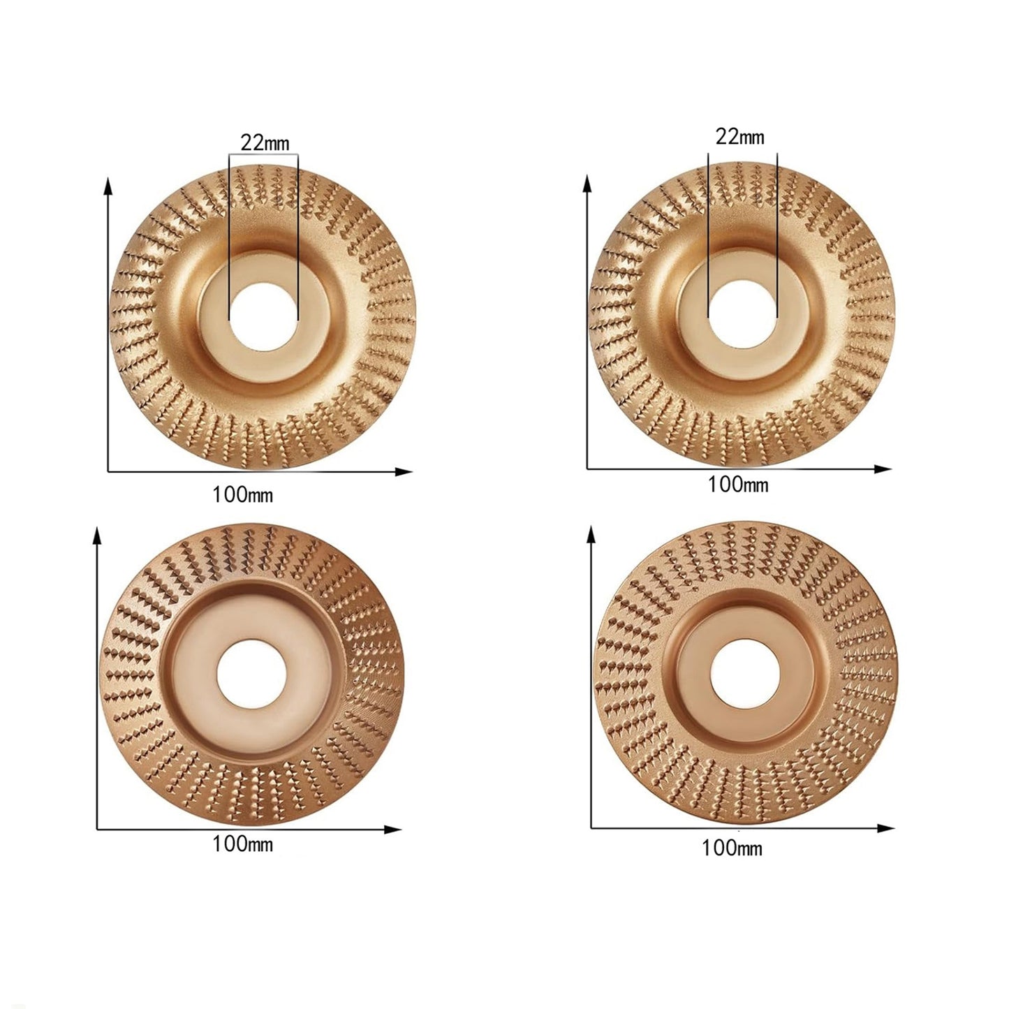 4" Wood Carving Disc + 10-Piece Hex Shank Rotary File Set – Ultimate Woodworking Shaping & Carving Kit
