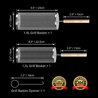 Make Grilling Easier with the Rotating BBQ Grill Basket