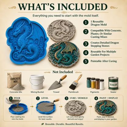 Garden stepping stone mold kit