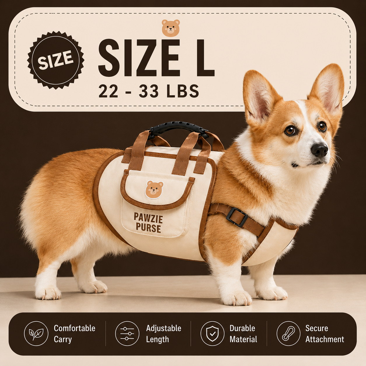 Wearable Pet Carrier Bag – Hands-Free Comfort for Small Pets