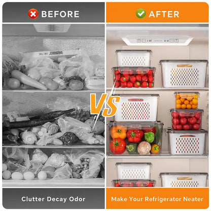 🔥Last Day 49% Off 5 Pack Fridge Organizers and Storage