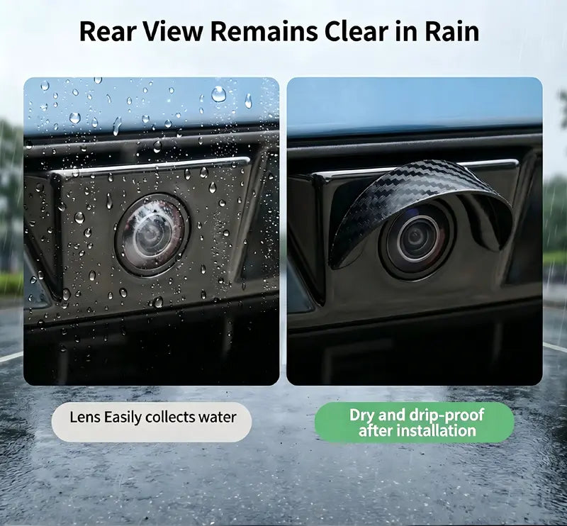4pcs Car Rear‑View Camera Rain Shield