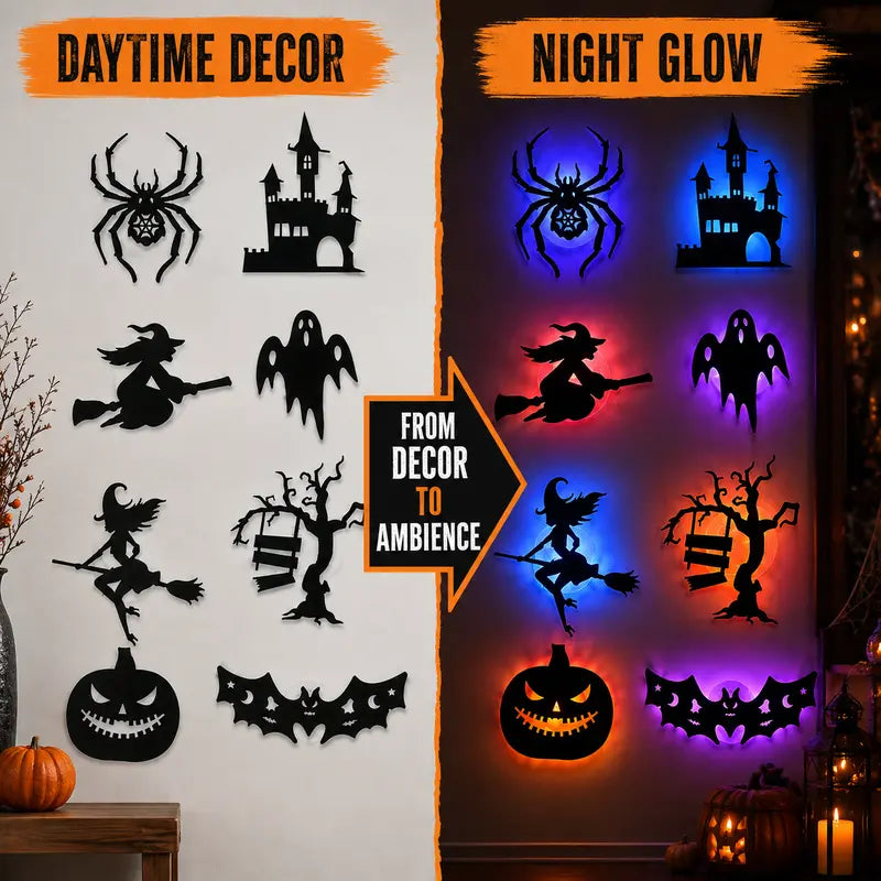 🔥Last Day 49% OFF🔥Halloween LED Silhouette Wall Light Stickers