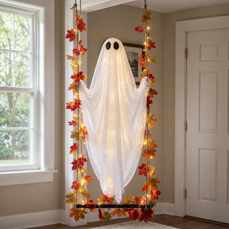 🔥Last Day 49% OFF🔥Halloween Ghost Swing Decor