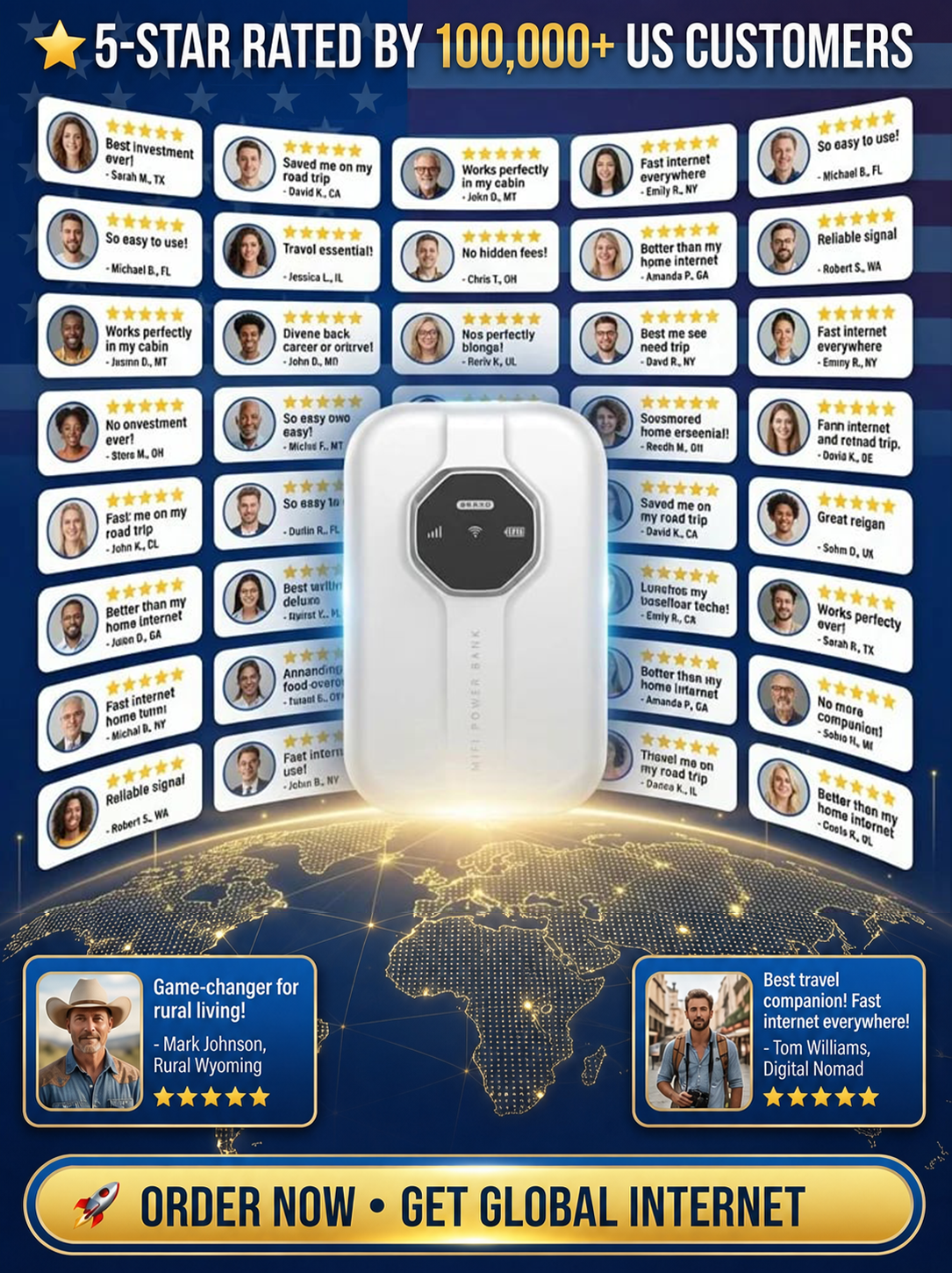 🌍 Boundless Portable WiFi – Global Coverage for Travel & Business🛡️