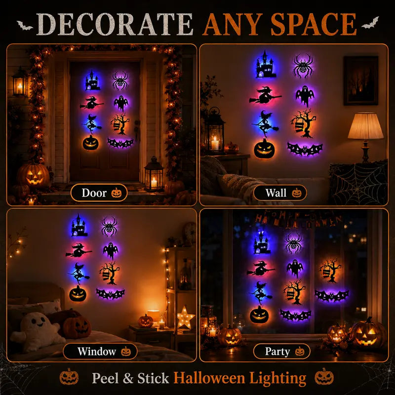 🔥Last Day 49% OFF🔥Halloween LED Silhouette Wall Light Stickers