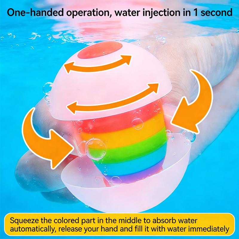 Reusable Silicone Water Balloons | Self-Sealing Water Balls for Summer Outdoor Water Games & Parties
