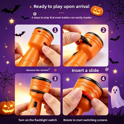🔥HOT SALE 49% OFF -🎃👻Kids Halloween Christmas Projection Flashlight Toy