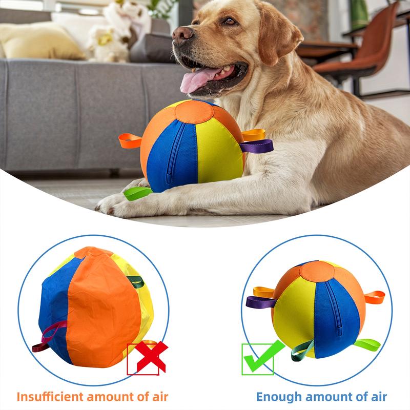 Durable Inflatable Fabric Dog Play Ball，3 Sizes Available