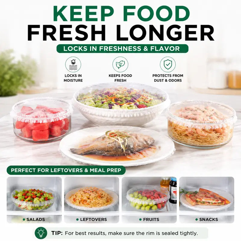 🔥Last Day 49% 100 Off Pcs Disposable Stretch Food Covers for Bowls & Plates