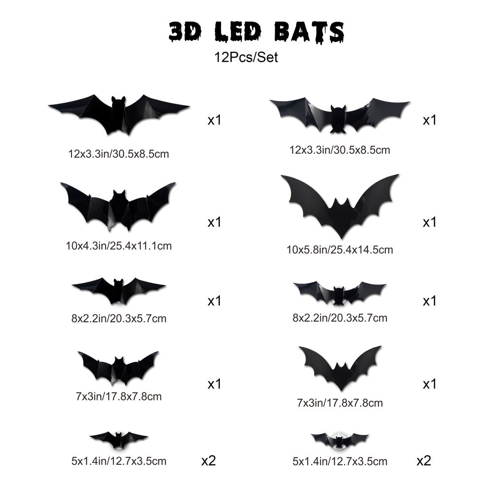 🔥Last Day 49% OFF🔥Halloween 3D Bat Light LED Decorations