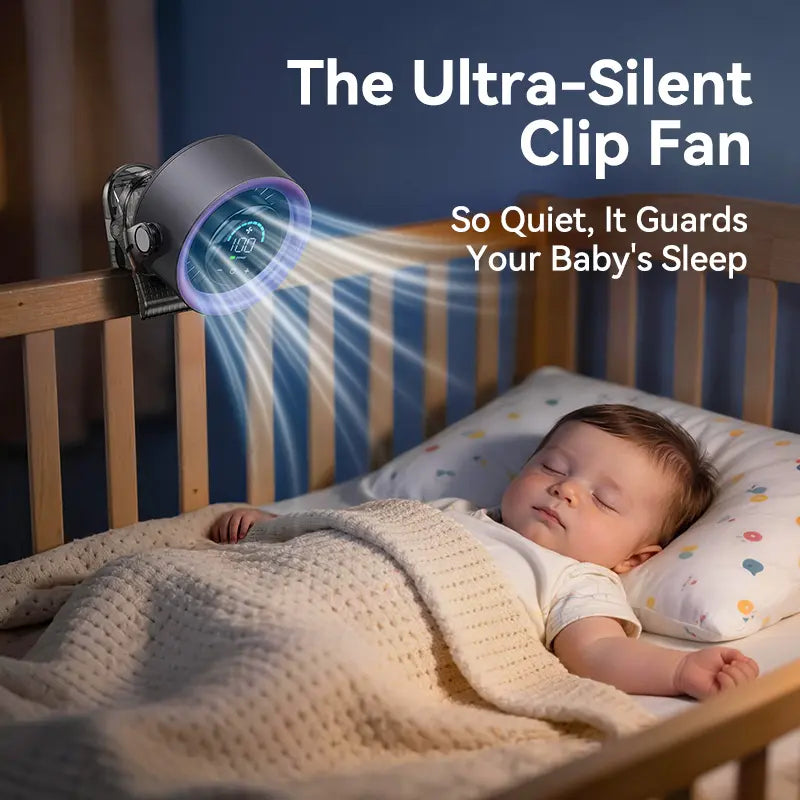 Rechargeable Portable Clip on Fan-100-Speed Touch Control