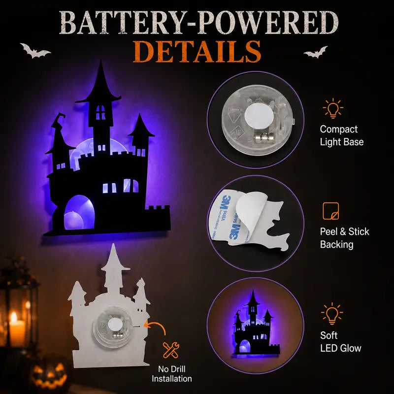 🔥Last Day 49% OFF🔥Halloween LED Silhouette Wall Light Stickers