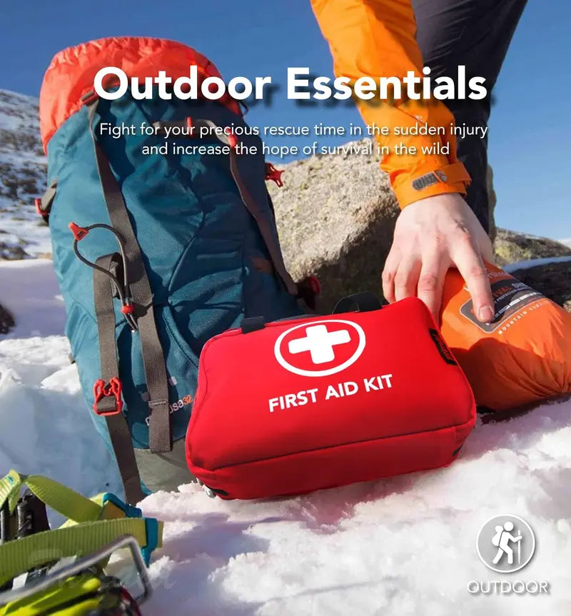 First Aid Kit – High-quality, waterproof, and portable trauma first aid kit, suitable for various emergency situations.