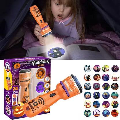 🔥HOT SALE 49% OFF -🎃👻Kids Halloween Christmas Projection Flashlight Toy