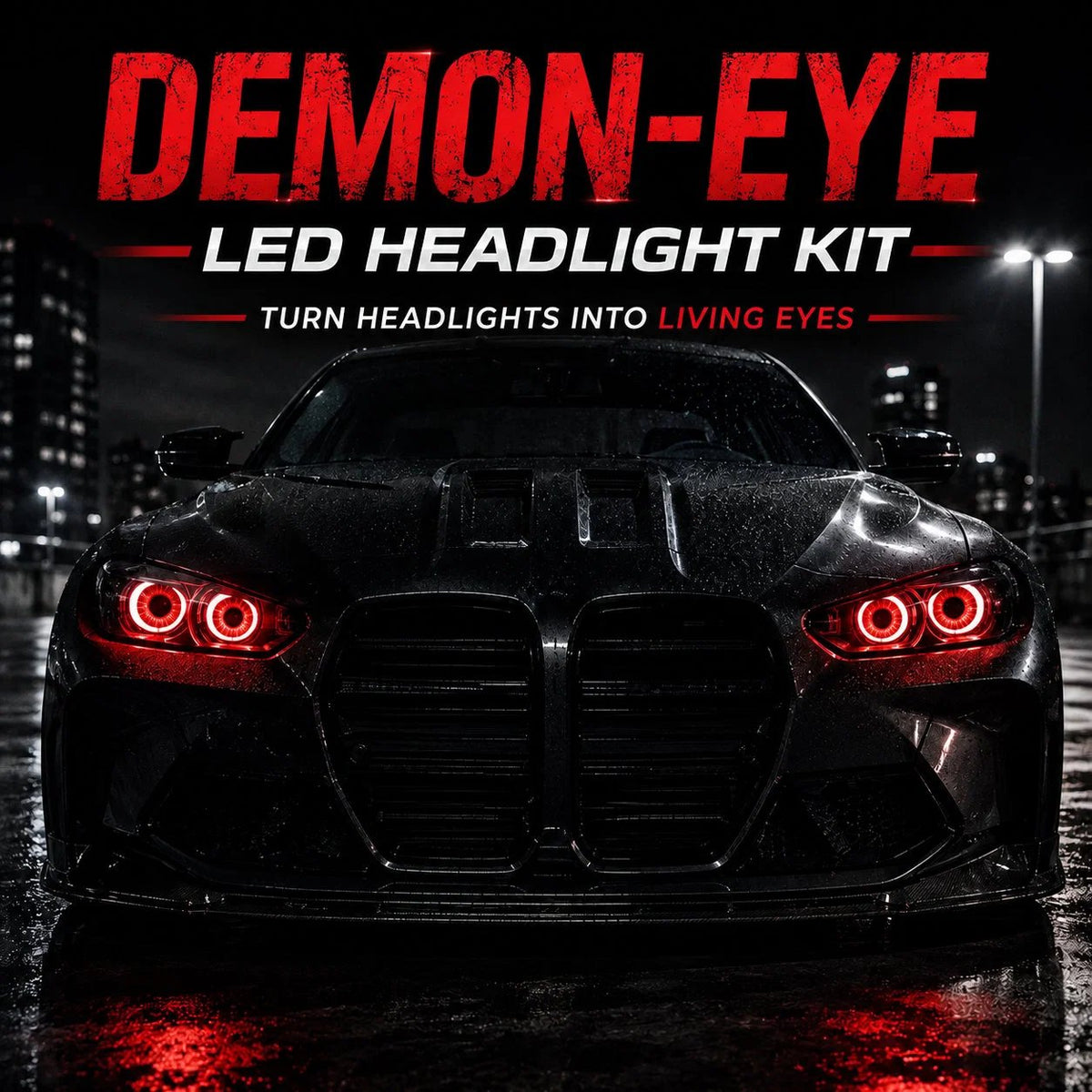 👁️ Demon Eye RGB Headlight Kit – Animated Iris Car Lighting Upgrade