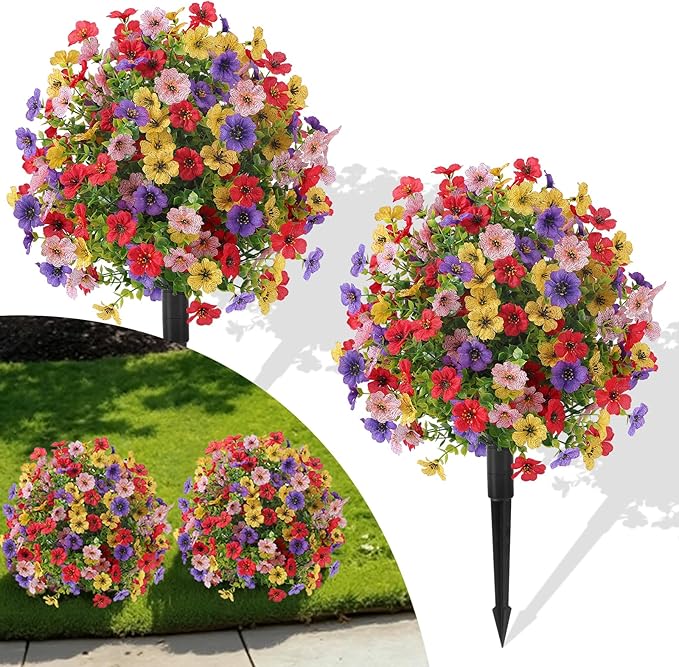 All Season Artificial Flower Stakes Indoor & Outdoor