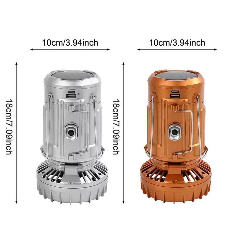 5-in-1 Rechargeable Camping Lantern with Powerful Cooling Fan