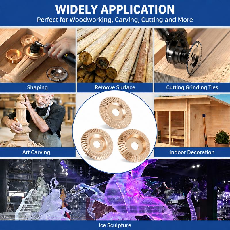 4" Wood Carving Disc + 10-Piece Hex Shank Rotary File Set – Ultimate Woodworking Shaping & Carving Kit