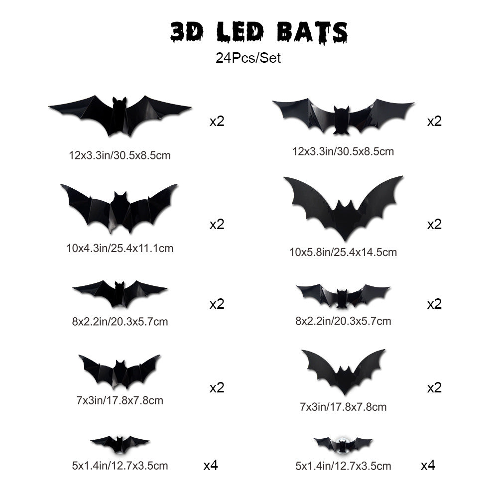 🔥Last Day 49% OFF🔥Halloween 3D Bat Light LED Decorations