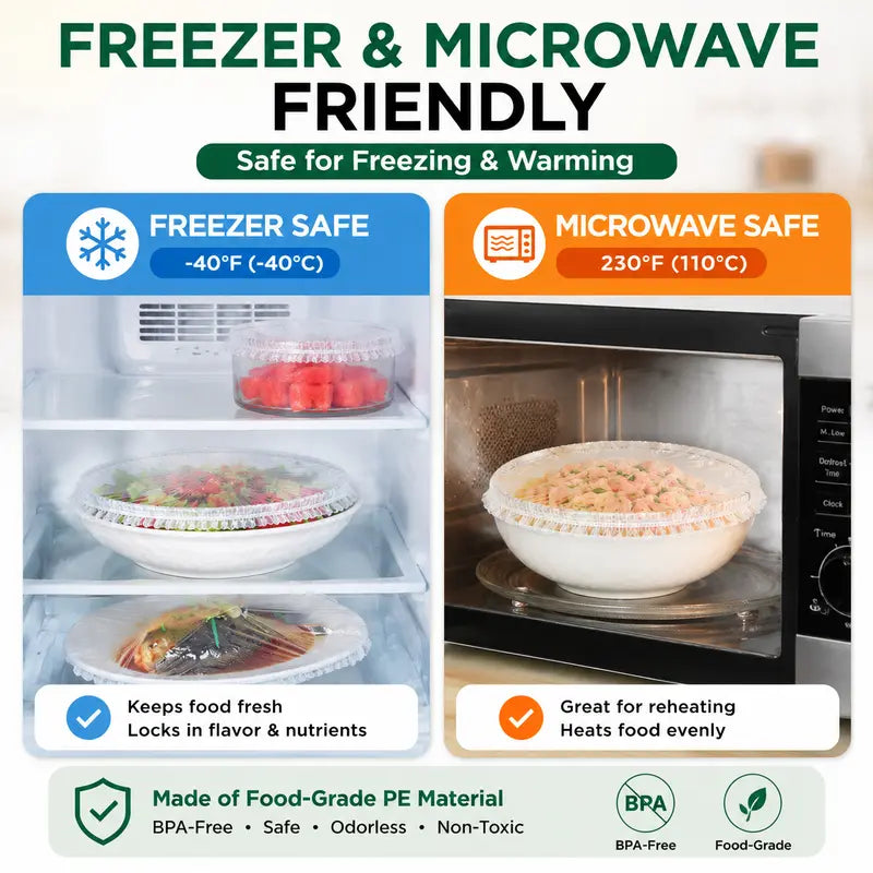 🔥Last Day 49% 100 Off Pcs Disposable Stretch Food Covers for Bowls & Plates
