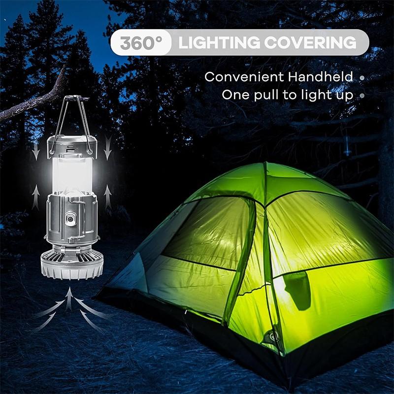 5-in-1 Rechargeable Camping Lantern with Powerful Cooling Fan