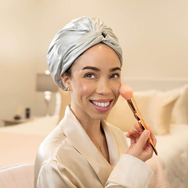 100% Mulberry Silk Sleep Bonnet Anti Frizz Hair Cap For Women