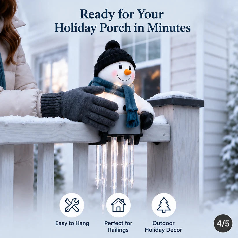 ☃️WinterGlow Snowman Icicle Light Decor