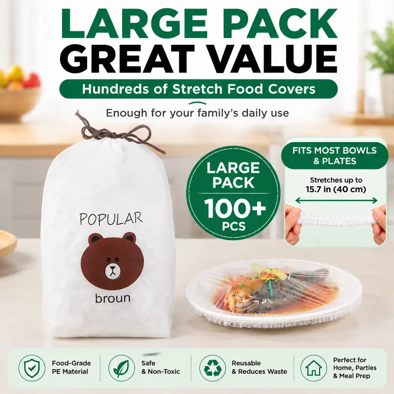 🔥Last Day 49% 100 Off Pcs Disposable Stretch Food Covers for Bowls & Plates