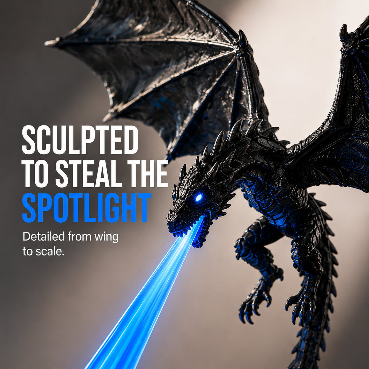 🔥 HOT DEAL 55% OFF🐉 Glowing Dragon Bookend with LED Flame Effect