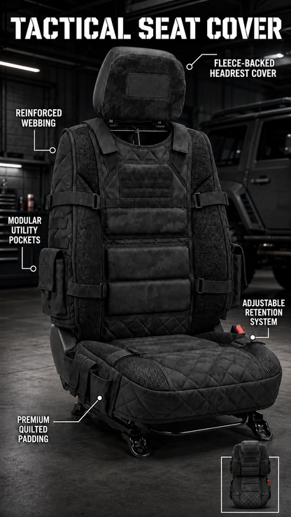 💪🚙Rugged Truck Seat Cover – Tactical Storage, Seat Protection & All‑Day Comfort