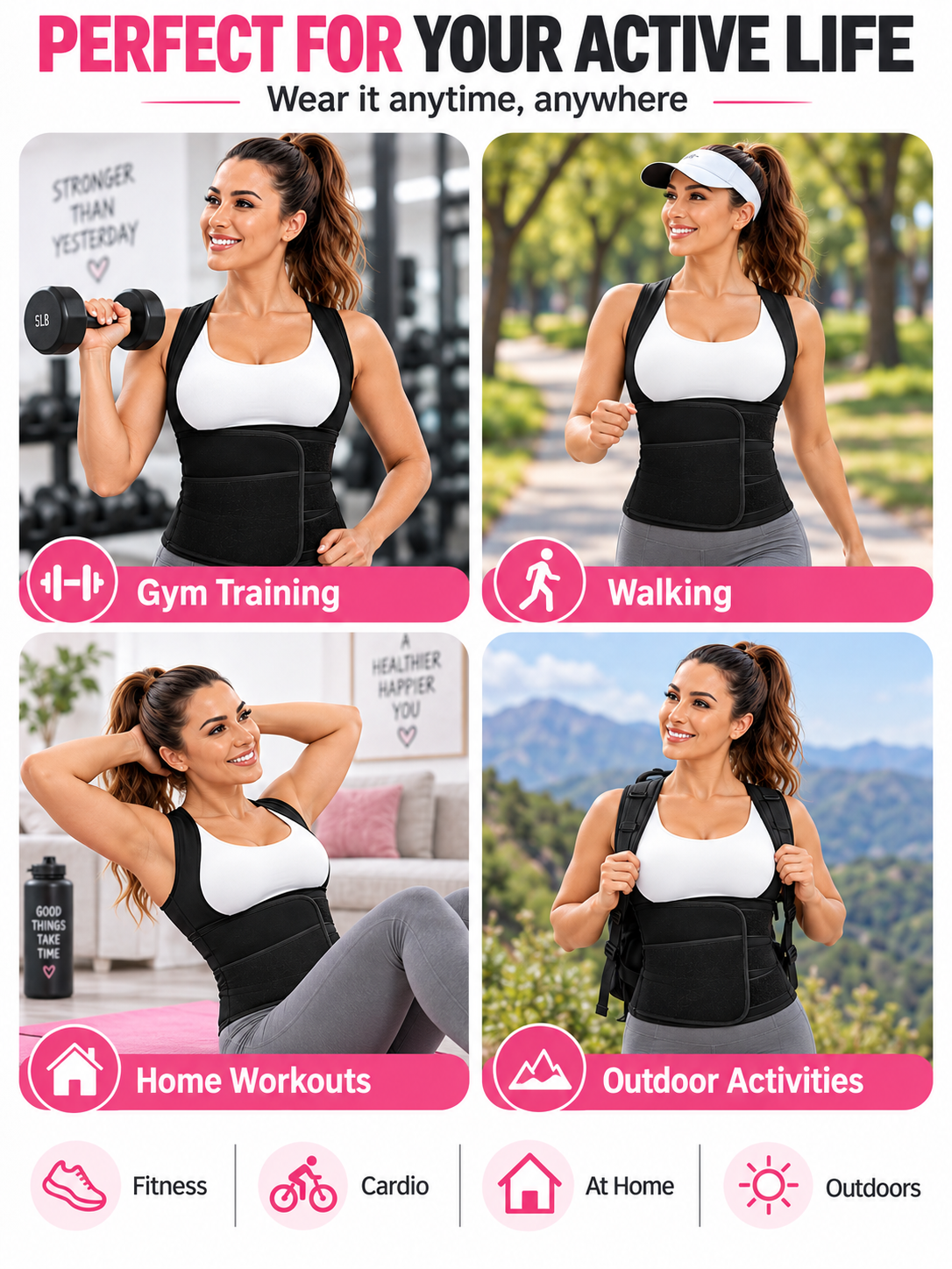 🔥 Fitness Deal – Women's Zip-Up Sculpting Vest 💪 Snug Support & Flexible Comfort for Gym, Running & Training 🏃‍♀️