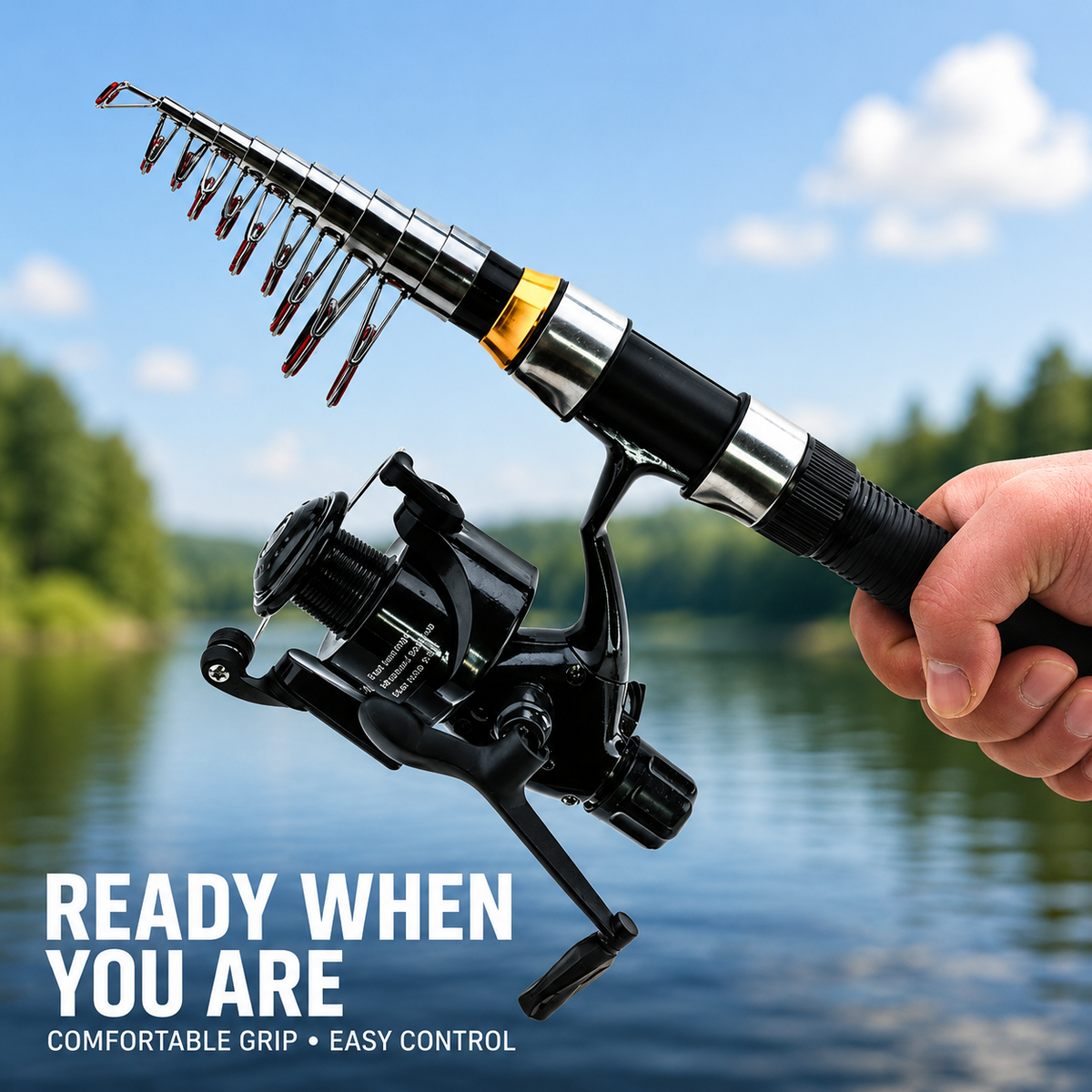 🎣 Telescopic Fishing Rod and Reel Combo Kit with Lures and Bag 🐟