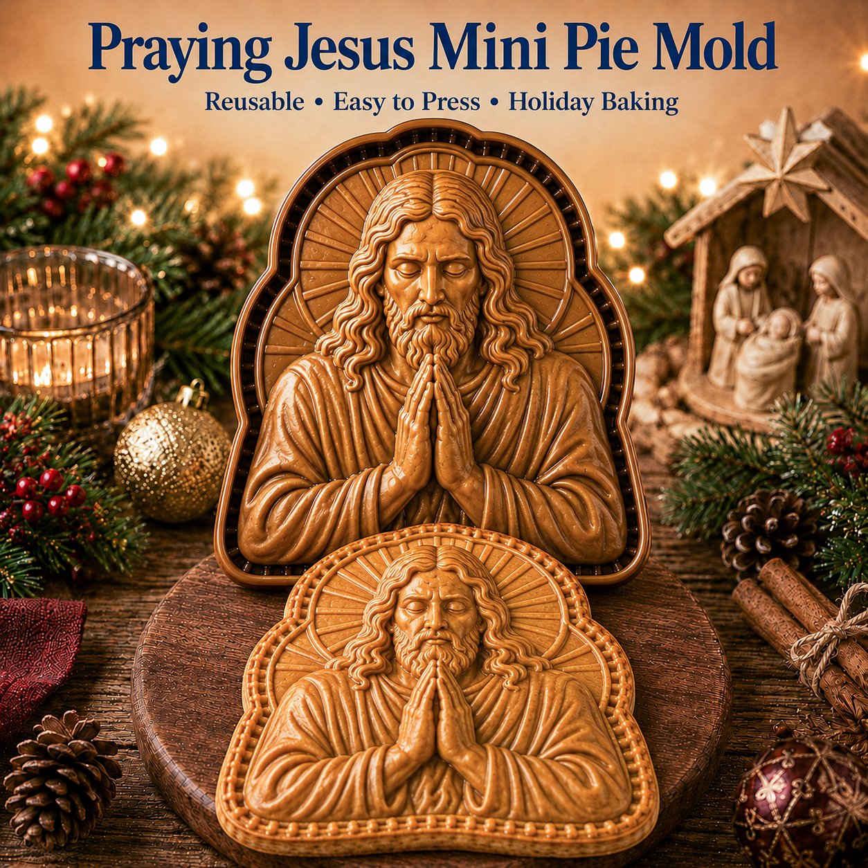 ✝️ Faith &amp; Nativity Christmas Mini Pie Mold Collection