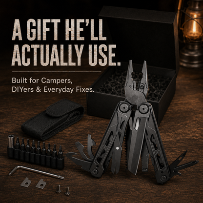 🔥LAST DAY 50% OFF🚀16-in-1 Multitool with Large Scissors | Compact Outdoor Tool for Camping & Repairs