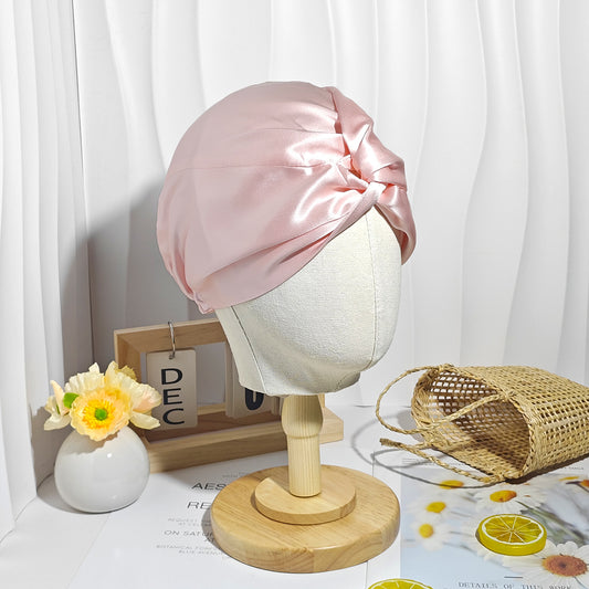100% Mulberry Silk Sleep Bonnet Anti Frizz Hair Cap For Women