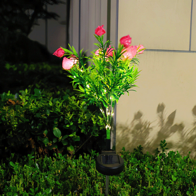 🔥Last Day 70% OFF-LED Solar Flower Lights Rhododendron Outdoor Simulated Flower Lamp