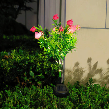 🔥Last Day 70% OFF-LED Solar Flower Lights Rhododendron Outdoor Simulated Flower Lamp
