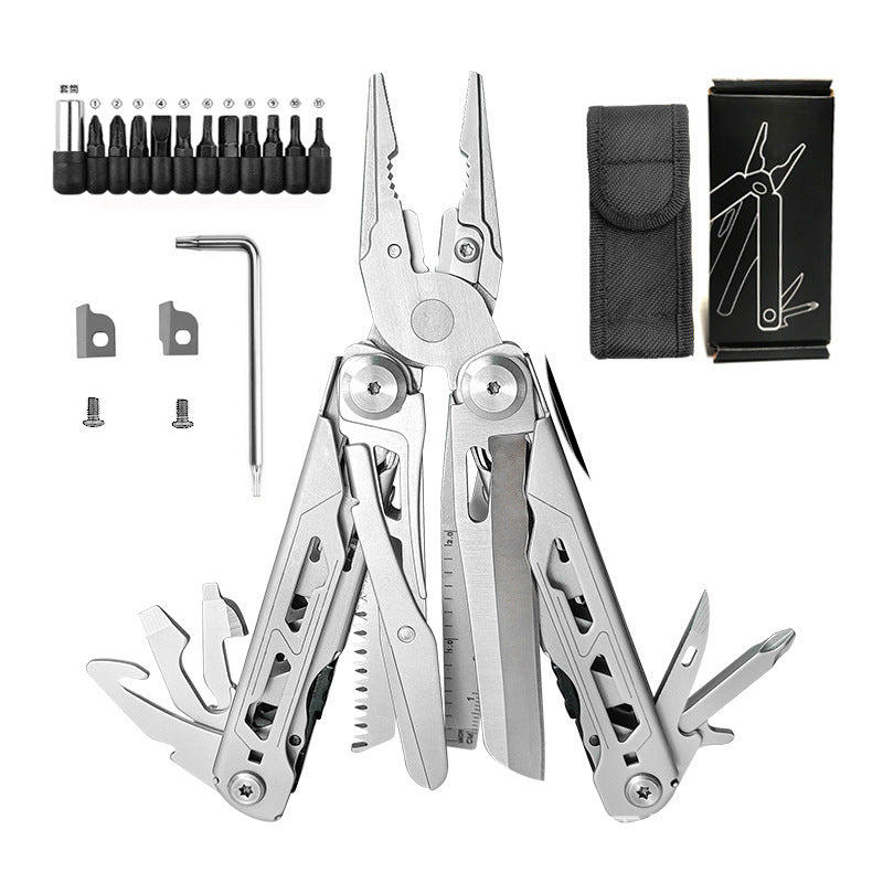 🔥LAST DAY 50% OFF🚀16-in-1 Multitool with Large Scissors | Compact Outdoor Tool for Camping & Repairs