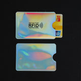 RFID Iridescent Silver Card Sleeve
