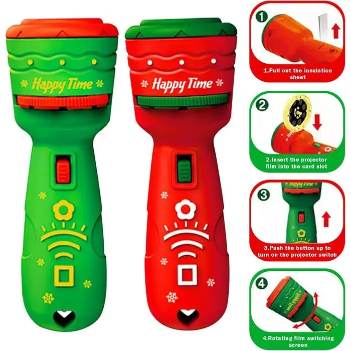 🔥HOT SALE 49% OFF -🎃👻Kids Halloween Christmas Projection Flashlight Toy