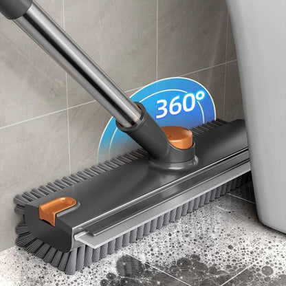 Durable 3-in-1 Rotatable Floor Scrub Brush with Long