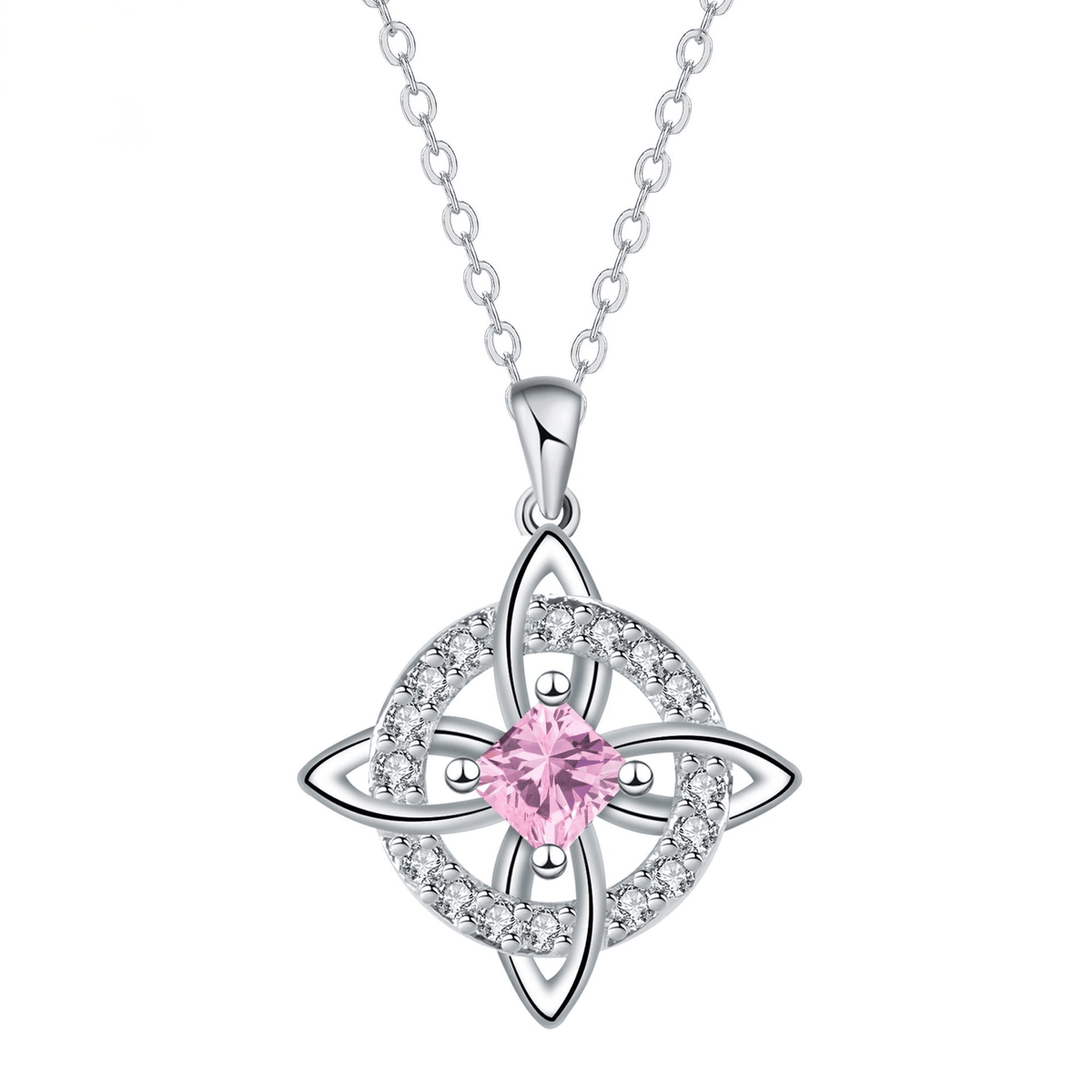 🔮 Personalized Witch’s Knot Birthstone Necklace – Sacred Protection & Luck Talisman ✨