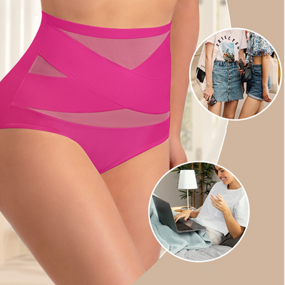 🎁Plus-Size High-Waist Cross Tummy Control Panties
