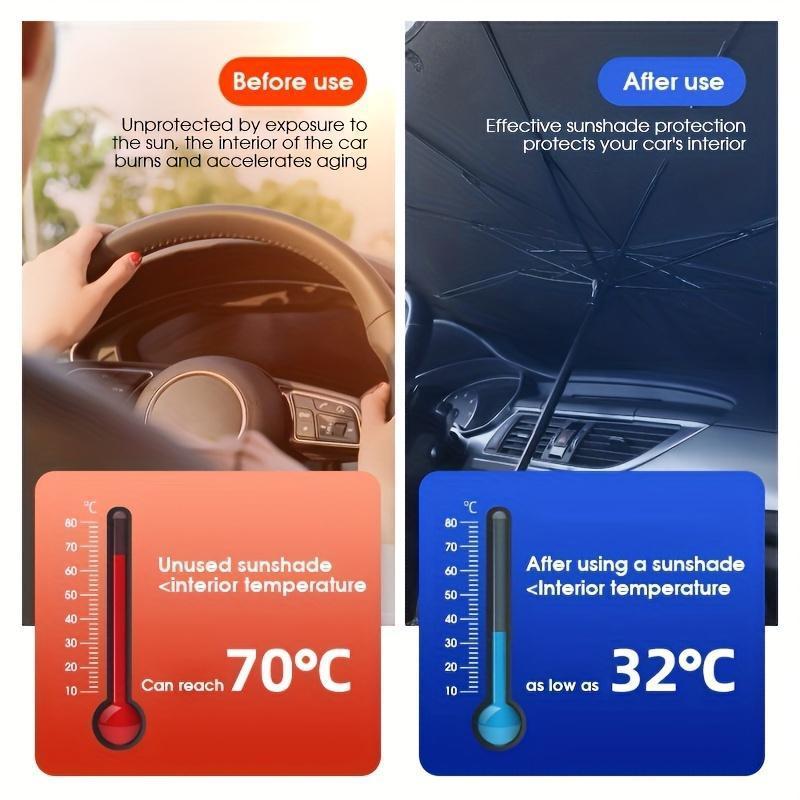 ☀️Portable Car Windshield Sun Shade Umbrella